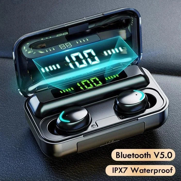 PowerBass F9 Pro™ – Tecnologia 9D, Cancelamento Inteligente e Case com Display LED