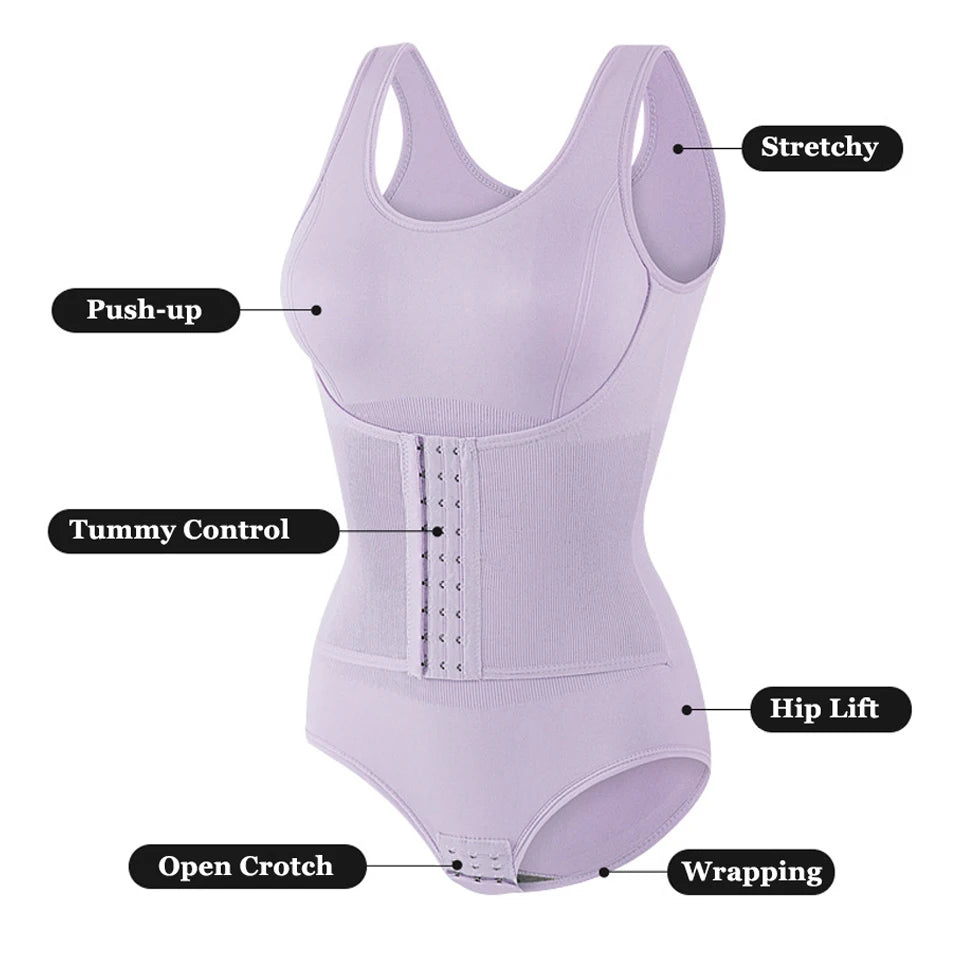 Body Modelador com Zíper e Cinta Ajustável – Cintura Fina Instantânea!