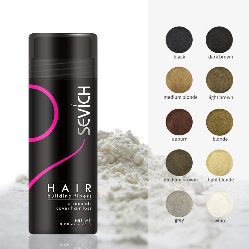 Sevich Hair Building Fibers – Fibras Capilares Naturais para Disfarce Instantâneo da Queda de Cabelo
